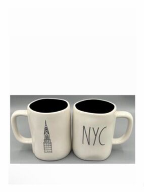 NEW Rae Dunn New York City Mug NYC Black Interior Chrysler Building